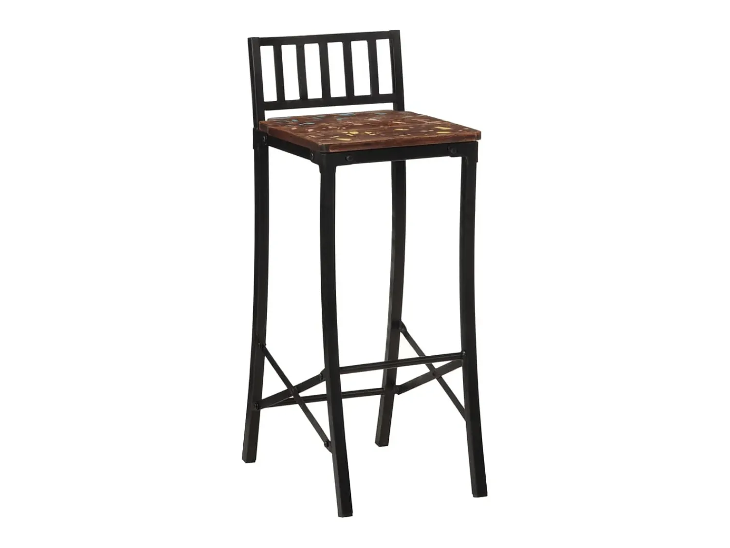 Banco* Cadeiras de bar 4 pcs madeira recuperada maciça PT818770 Multicor