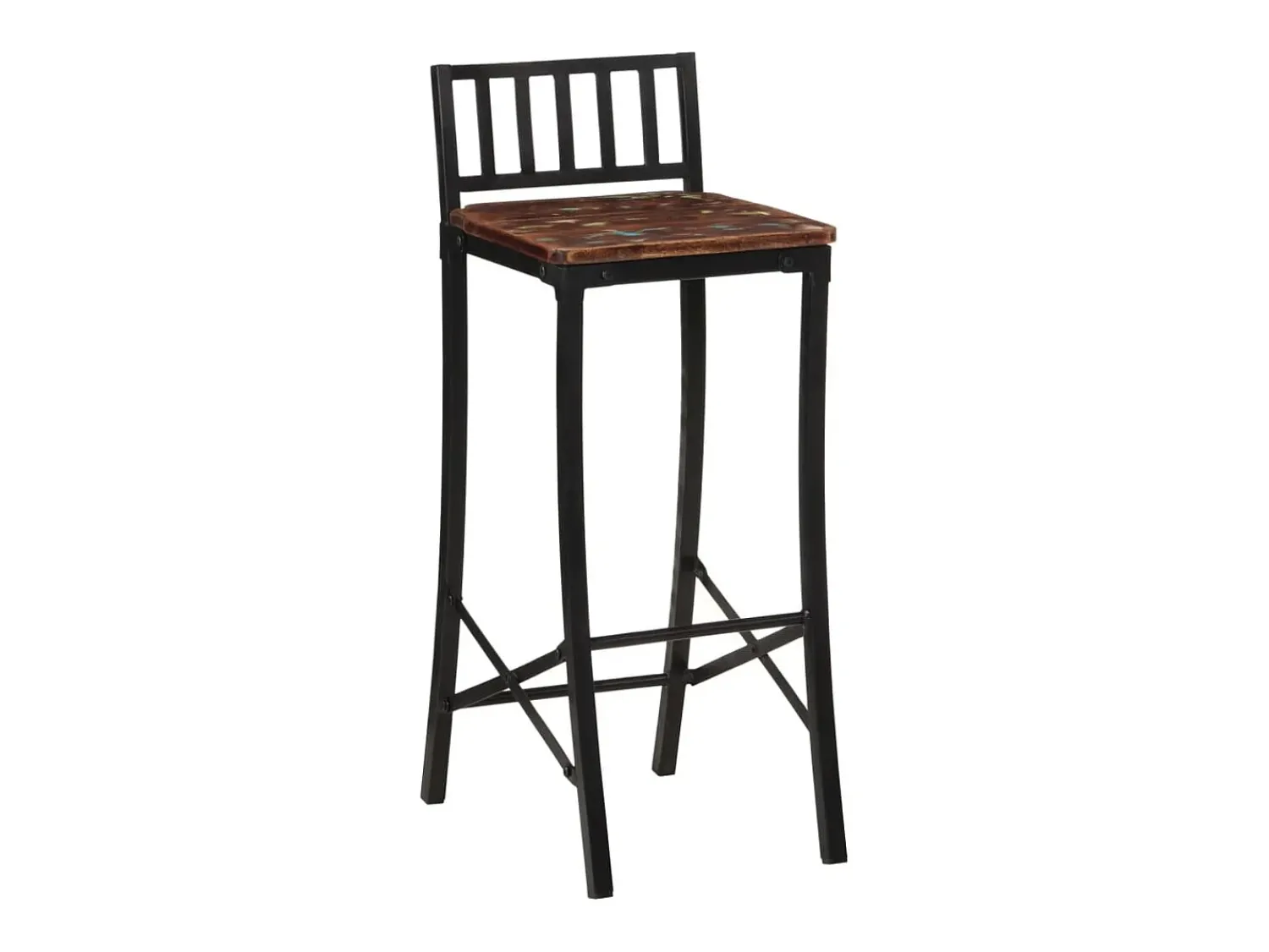 Banco* Cadeiras de bar 4 pcs madeira recuperada maciça PT818770 Multicor
