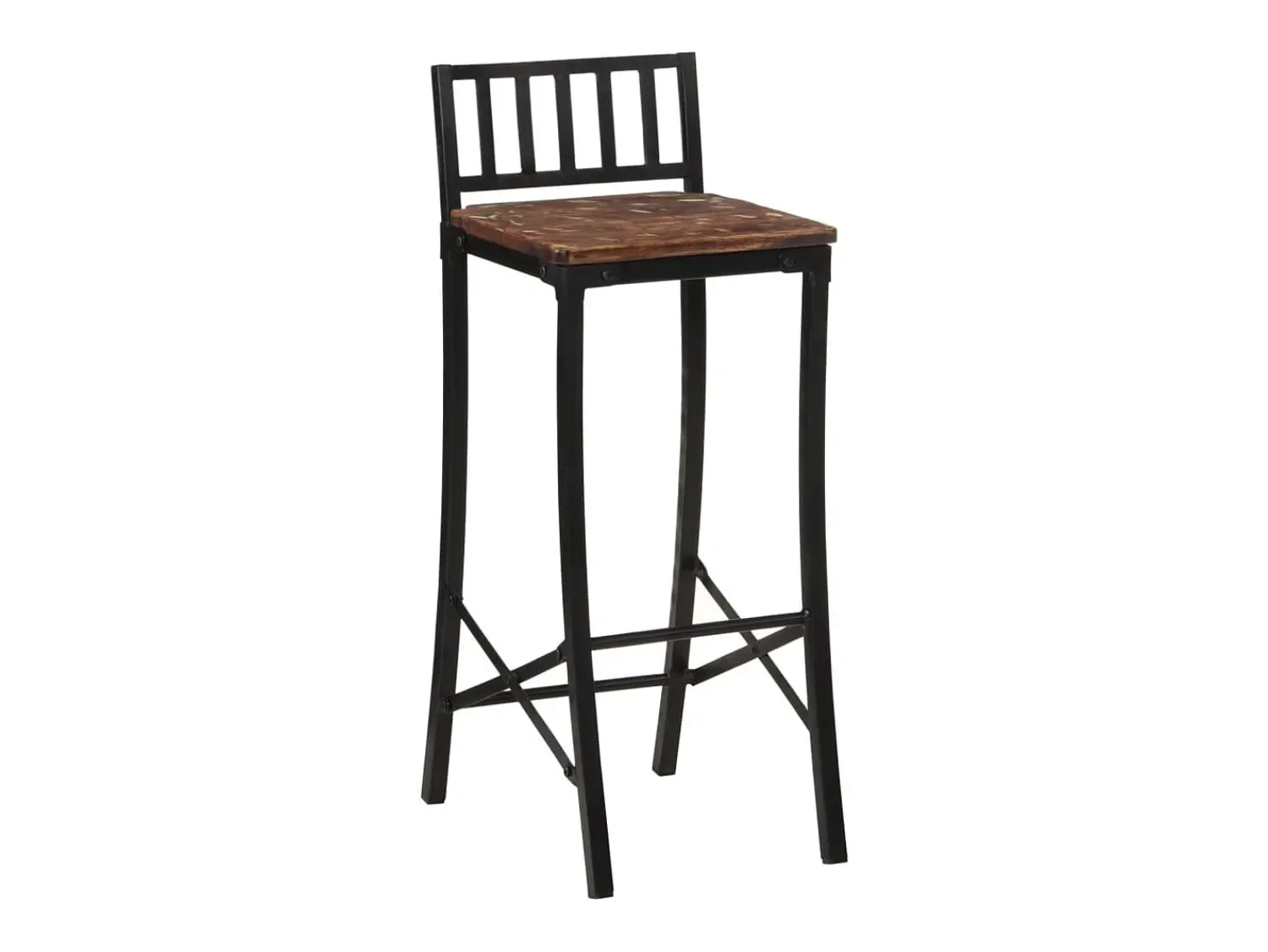 Banco* Cadeiras de bar 4 pcs madeira recuperada maciça PT818770 Multicor