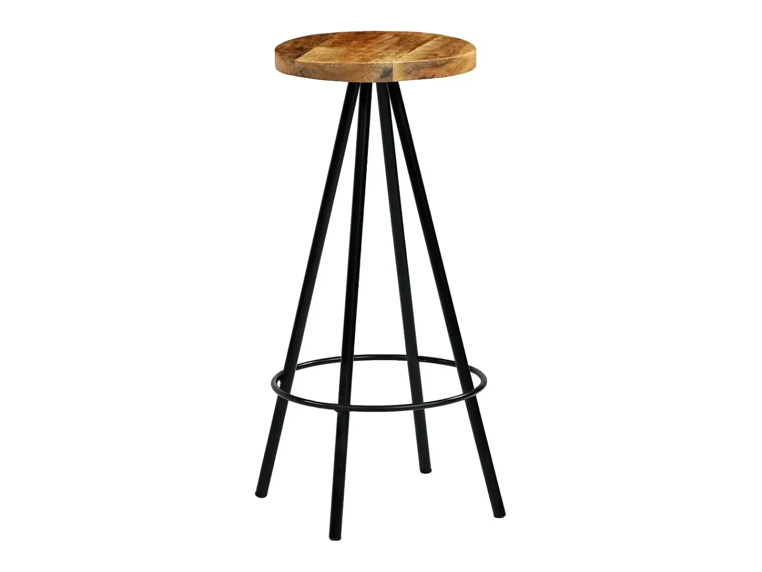 vidaxl Cadeiras de bar 2 pcs madeira de mangueira maciça^ Banco