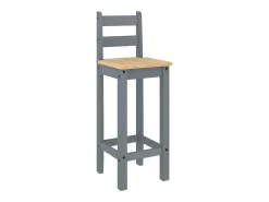 Banco| Cadeiras de bar 2 pcs madeira de pinho maciça PT276612 Cinzento