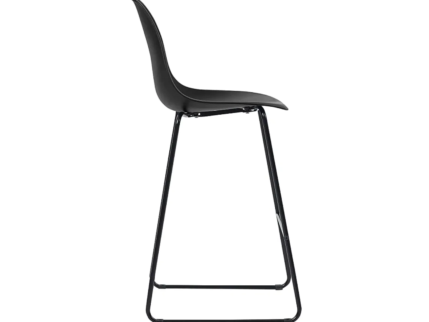 New Cadeiras de bar 2 pcs plástico PT959167 Preto