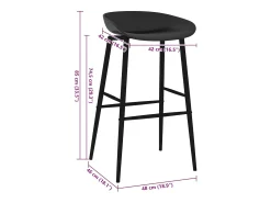 Banco*vidaxl Cadeiras de bar 4 pcs Preto