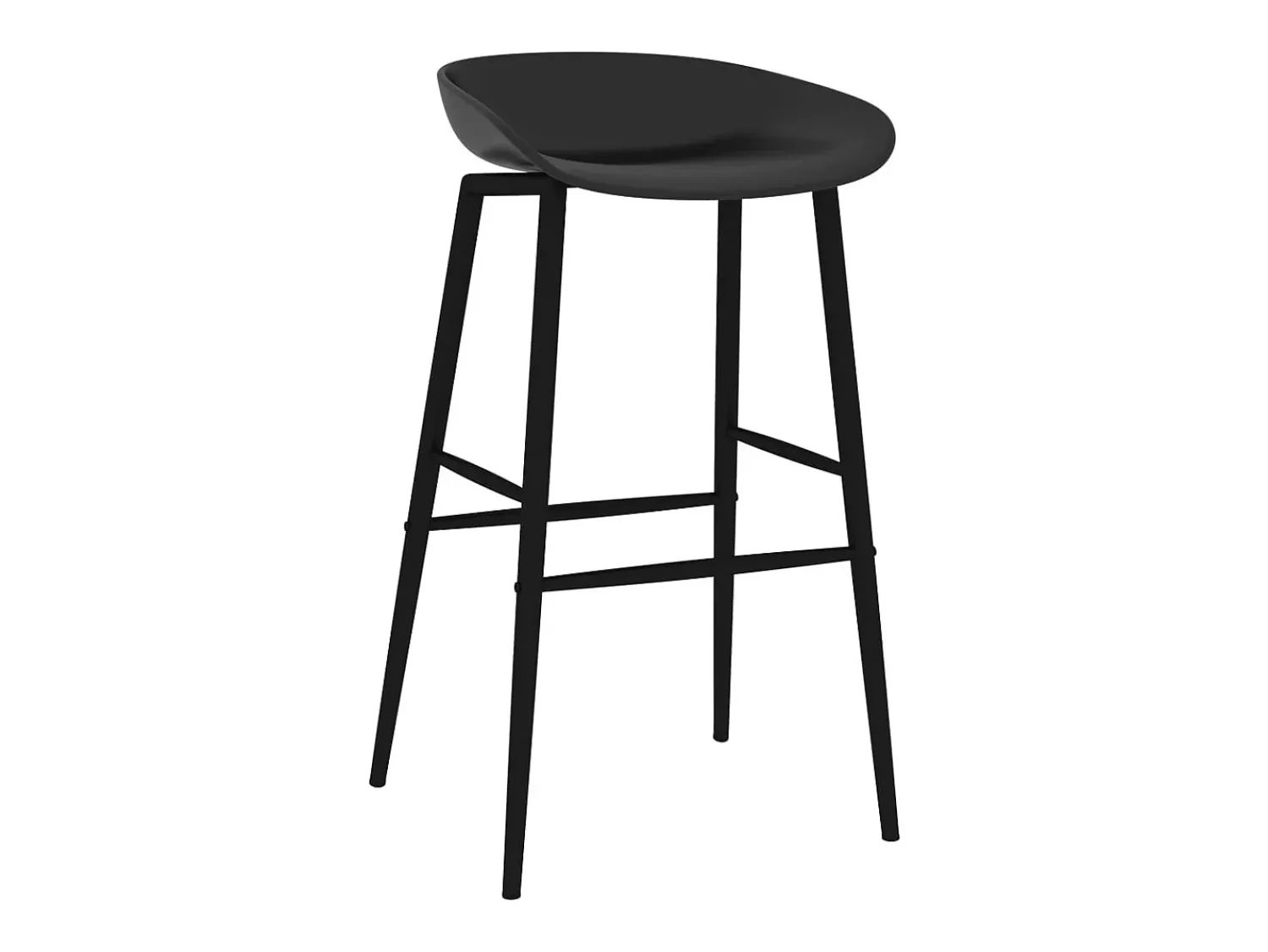 Banco*vidaxl Cadeiras de bar 4 pcs Preto