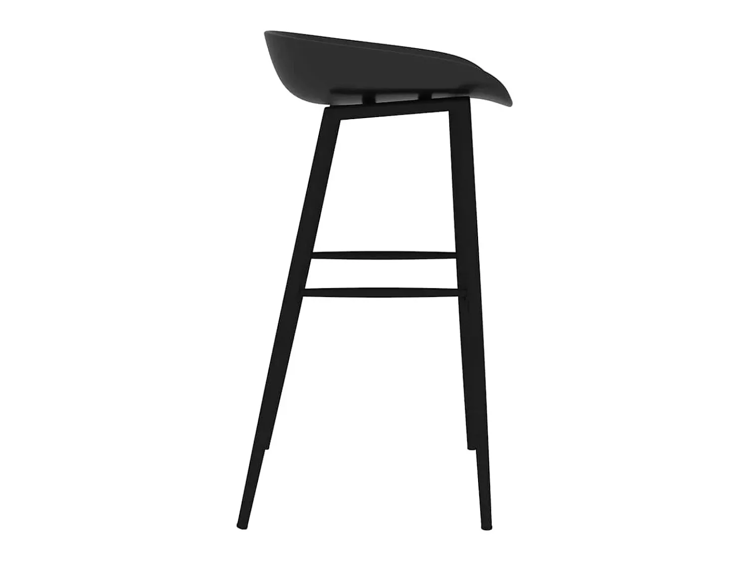 Banco*vidaxl Cadeiras de bar 4 pcs Preto