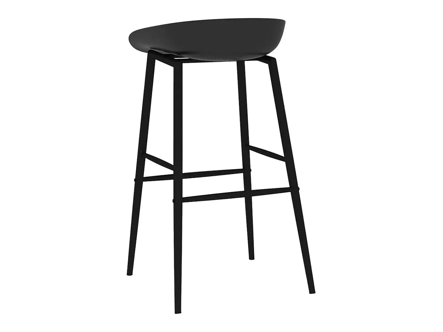 Banco*vidaxl Cadeiras de bar 4 pcs Preto