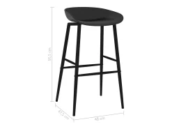 vidaxl Cadeiras de bar 2 pcs^ Banco