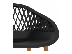 vidaxl Cadeiras de bar 2 pcs Preto