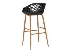 vidaxl Cadeiras de bar 2 pcs Preto