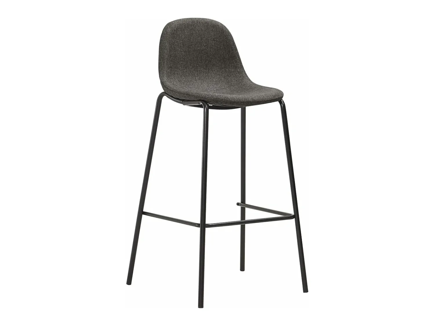 vidaxl Cadeiras de bar 4 pcs tecido -escuro^ Banco