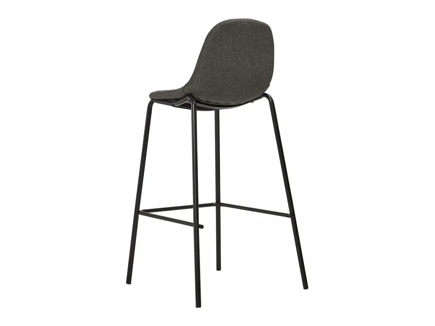 vidaxl Cadeiras de bar 4 pcs tecido -escuro^ Banco