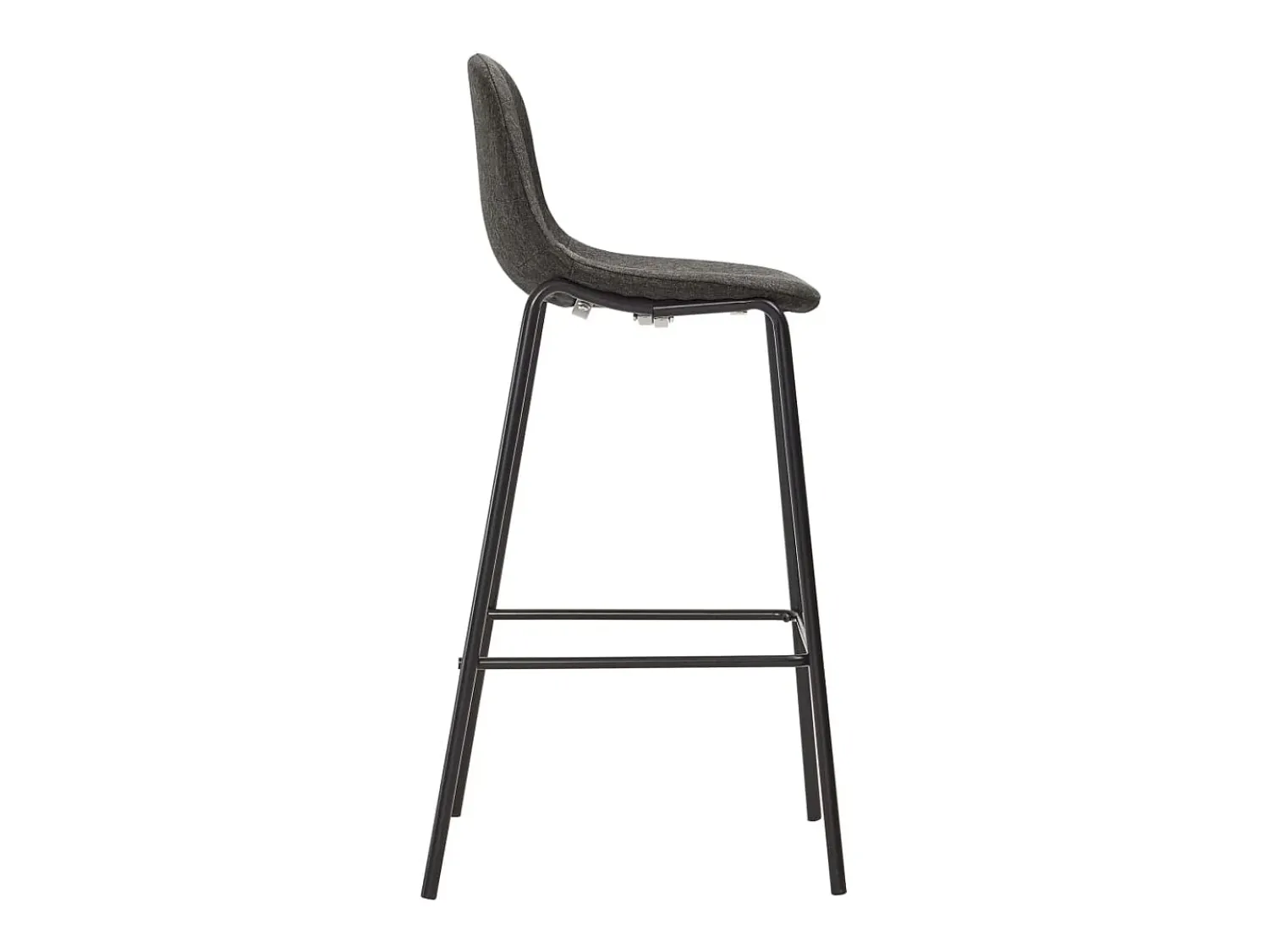 vidaxl Cadeiras de bar 4 pcs tecido -escuro^ Banco