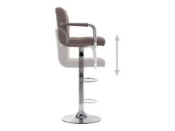 Banco|vidaxl Cadeiras de bar 2 pcs tecido cinzento-acastanhado Taupe