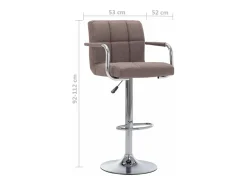 Banco|vidaxl Cadeiras de bar 2 pcs tecido cinzento-acastanhado Taupe