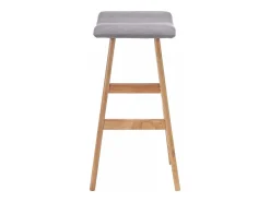 Banco| Cadeiras de bar 2 pcs tecido -claro PT752568 Cinzento