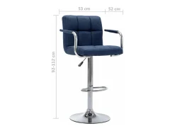 Online vidaxl Cadeiras de bar 2 pcs tecido Azul