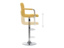 Banco|vidaxl Cadeiras de bar 2 pcs tecido Amarelo