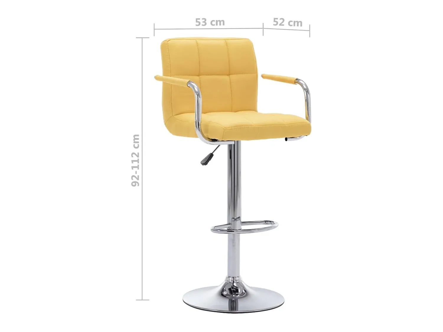 Banco|vidaxl Cadeiras de bar 2 pcs tecido Amarelo