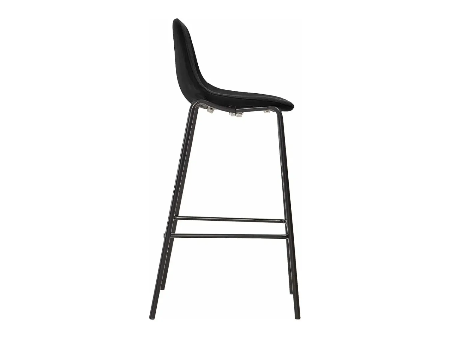 Banco* Cadeiras de bar 4 pcs tecido PT919925 Preto