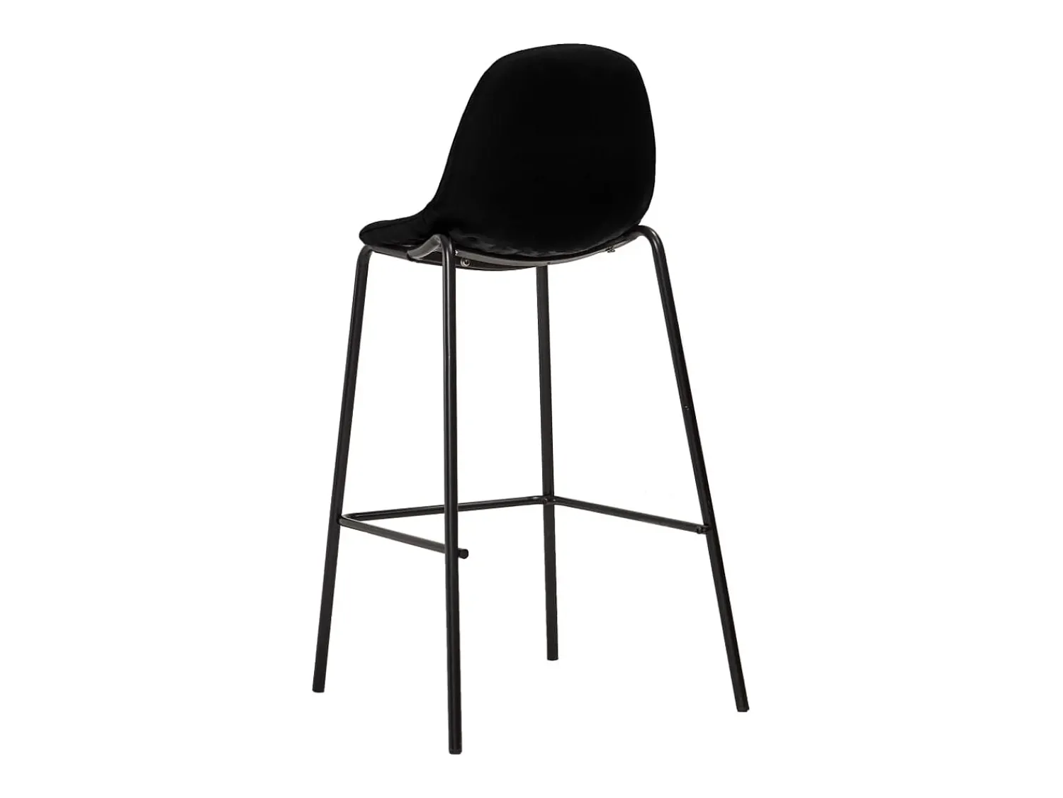 Banco* Cadeiras de bar 4 pcs tecido PT919925 Preto