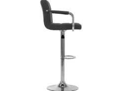 Banco* Cadeiras de bar 2 pcs tecido -escuro PT286990 Cinzento