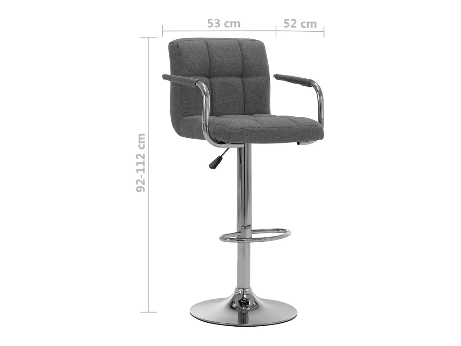 vidaxl Cadeiras de bar 2 pcs tecido -claro^ Banco