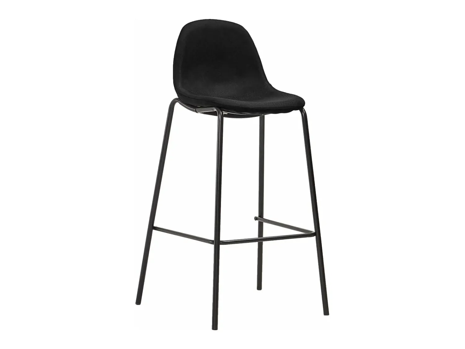 Outlet Cadeiras de bar 2 pcs tecido PT504699 Preto