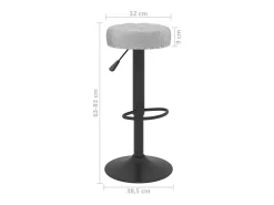Banco*vidaxl Cadeiras de bar 2 pcs veludo Cinzento