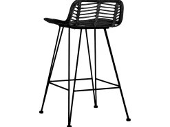 New Cadeiras de bar 2 pcs vime PT695499 Preto