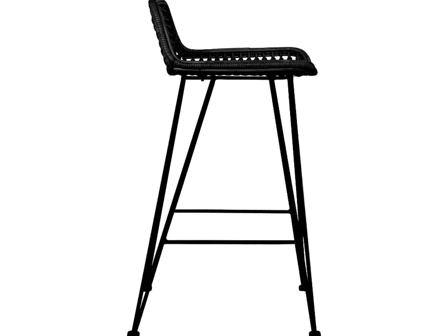New Cadeiras de bar 2 pcs vime PT695499 Preto