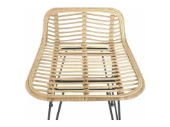 Banco|vidaxl Cadeiras de bar 2 pcs vime genuíno Castanho