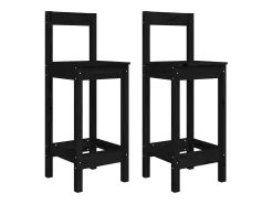Cadeiras de bar 2 pcs 40x41,5x112 cm pinho maciço PT425444^ Banco