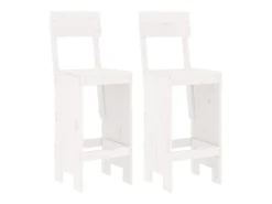 Banco| Cadeiras de bar 2 pcs 40x48,5x115,5 cm pinho maciço PT402793 Branco