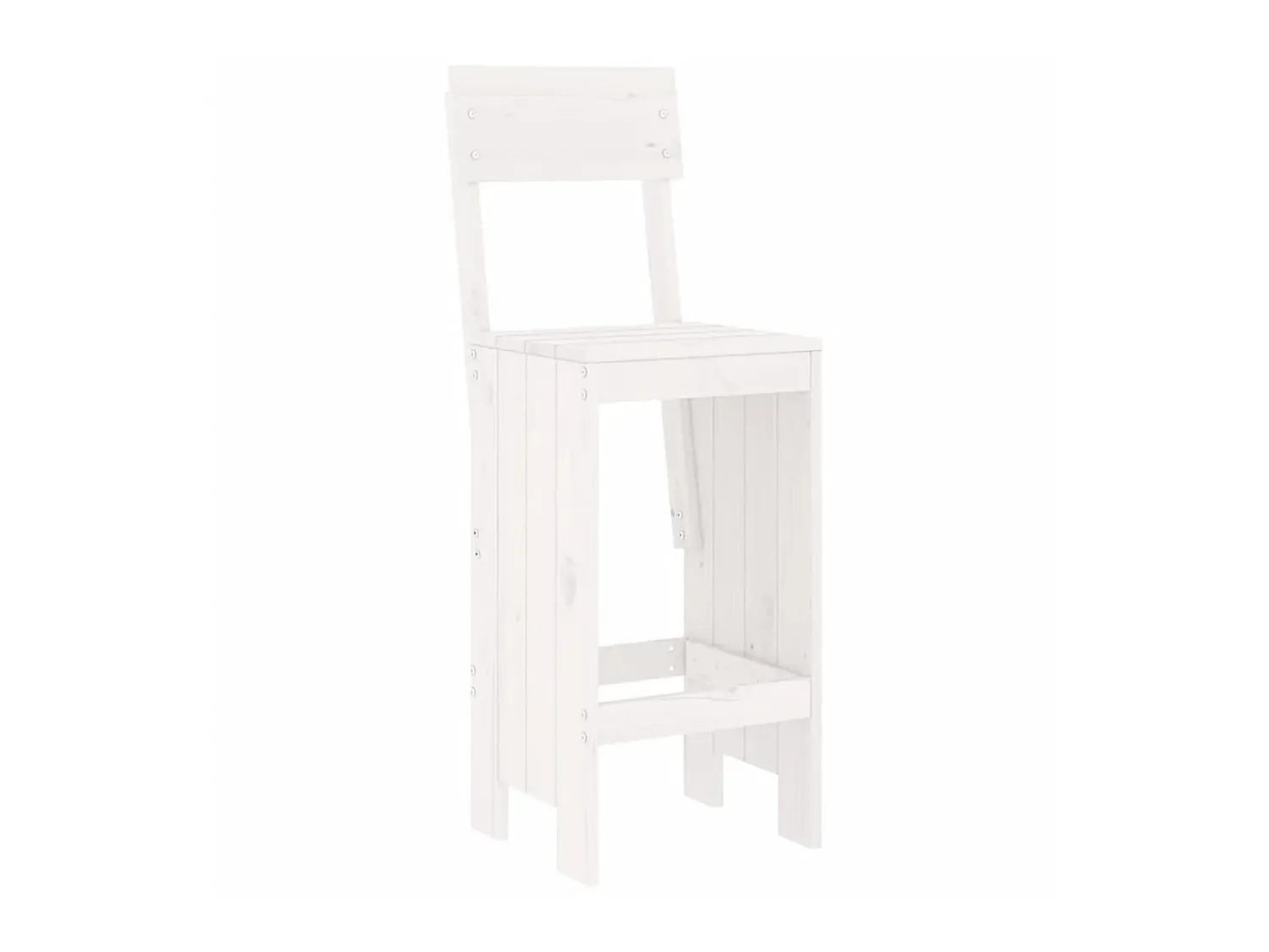 Banco| Cadeiras de bar 2 pcs 40x48,5x115,5 cm pinho maciço PT402793 Branco