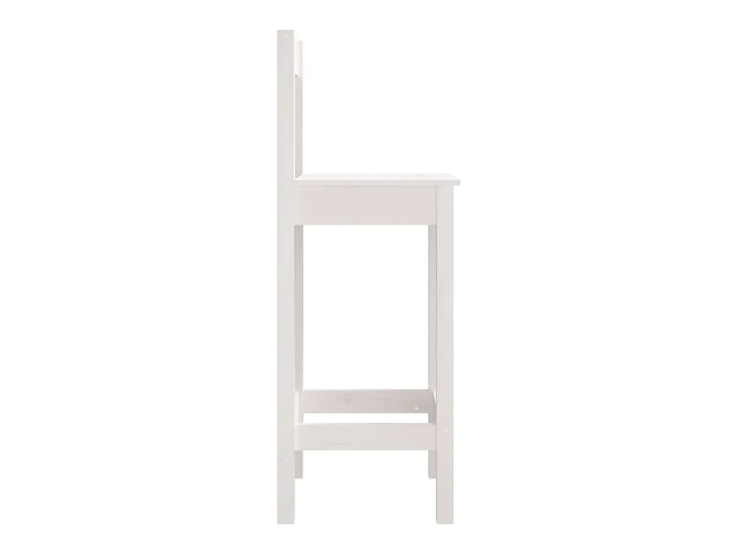 Banco| Cadeiras de bar 2 pcs 40x41,5x112 cm pinho maciço PT511123 Branco