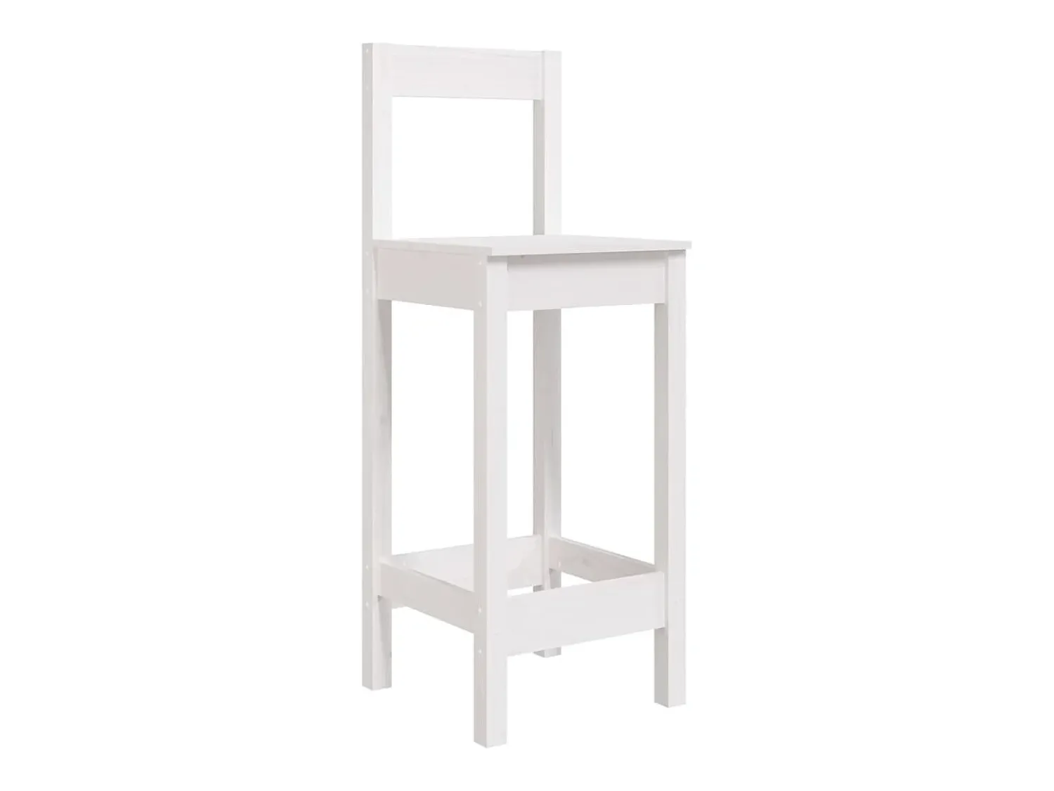 Banco| Cadeiras de bar 2 pcs 40x41,5x112 cm pinho maciço PT511123 Branco