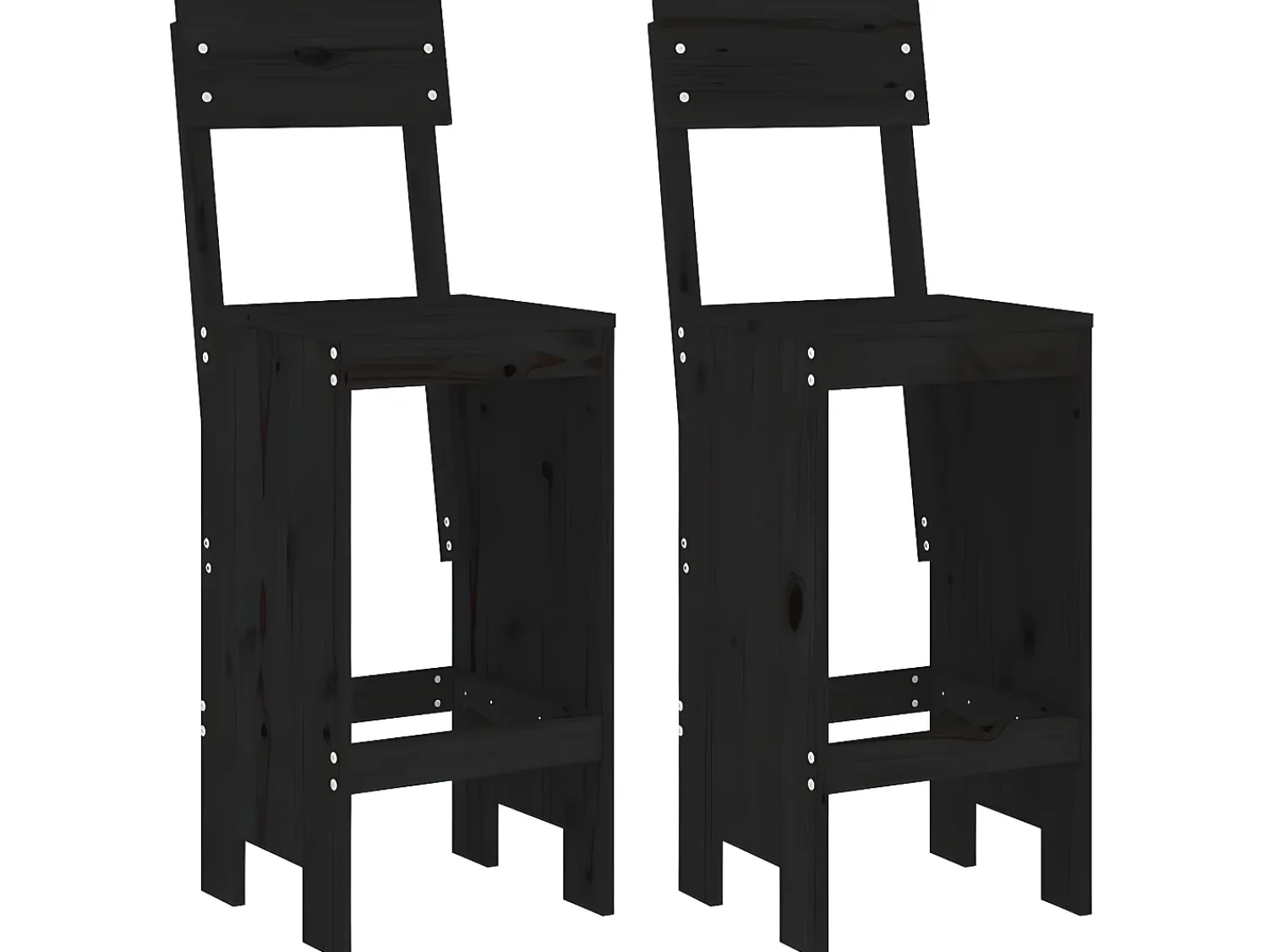 Cadeiras de bar 2 pcs 40x48,5x115,5 cm pinho maciço PT500290^ Banco
