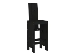 Banco* Cadeiras de bar 2 pcs 40x42x120 cm pinho maciço PT123095 Preto
