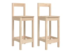 Hot Cadeiras de bar 2 pcs 40x41,5x112 cm pinho maciço PT922410 Castanho