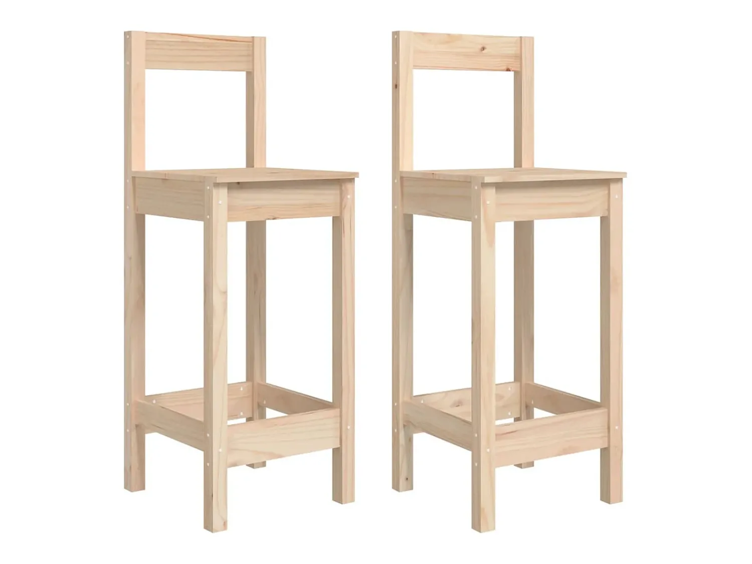 Hot Cadeiras de bar 2 pcs 40x41,5x112 cm pinho maciço PT922410 Castanho