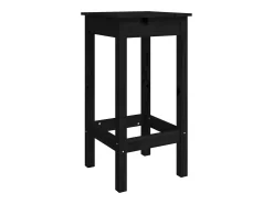 New Cadeiras de bar 2 pcs 40x40x78 cm madeira de pinho maciça PT137695 Preto