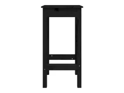 New Cadeiras de bar 2 pcs 40x40x78 cm madeira de pinho maciça PT137695 Preto