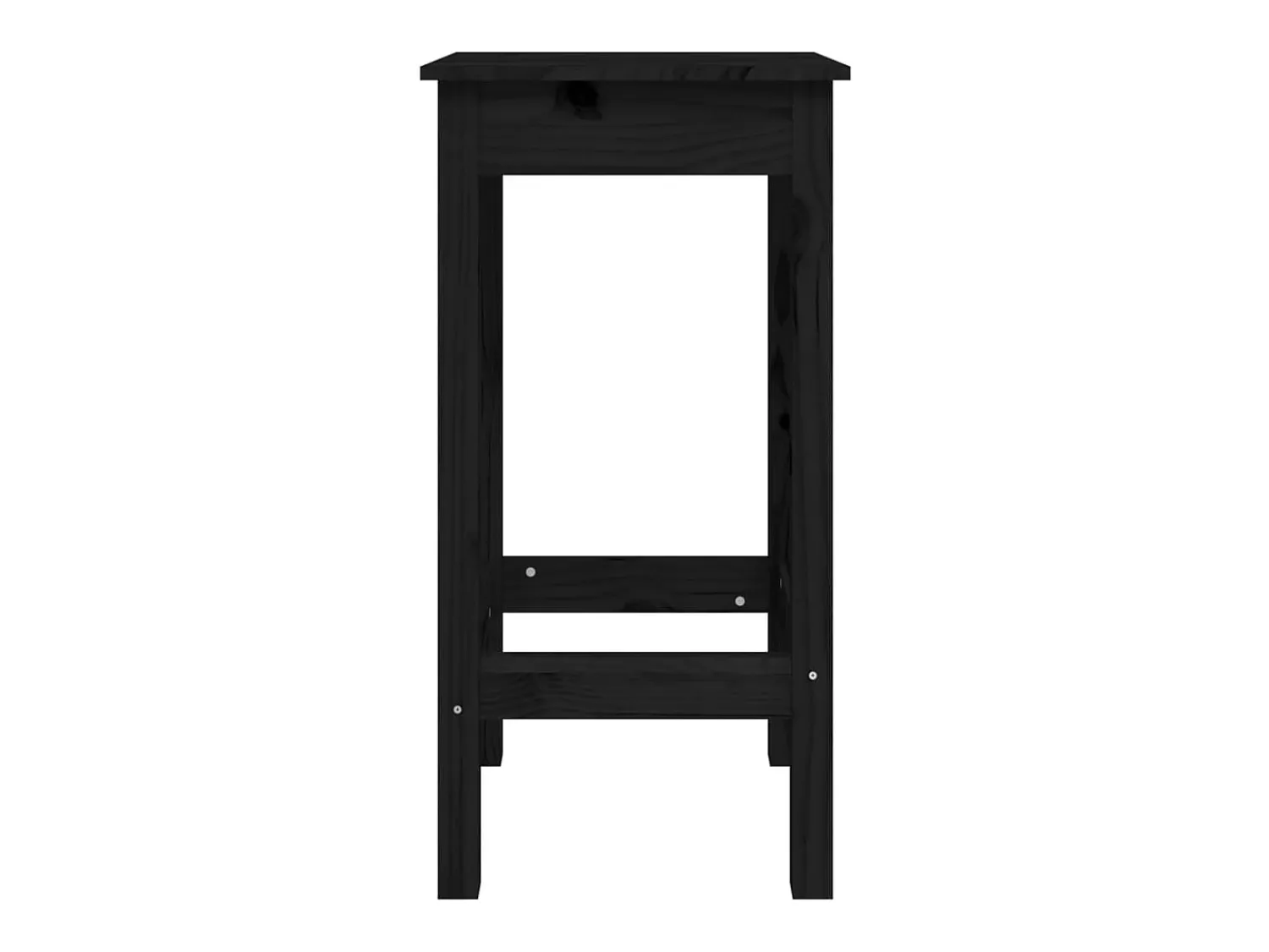 New Cadeiras de bar 2 pcs 40x40x78 cm madeira de pinho maciça PT137695 Preto