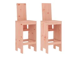 Banco| Cadeiras de bar 2 pcs 40x42x120 cm madeira de douglas maciça PT818310 Castanho