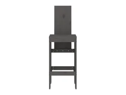 Banco* Cadeiras de bar 2 pcs 40x42x120 cm pinho maciço PT801815 Cinzento