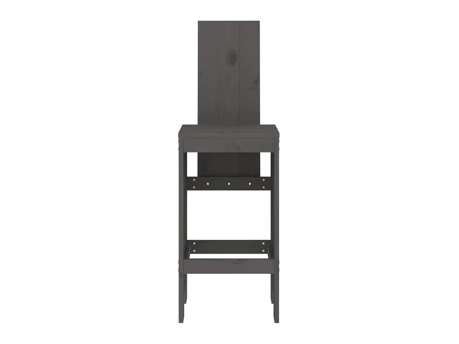 Banco* Cadeiras de bar 2 pcs 40x42x120 cm pinho maciço PT801815 Cinzento