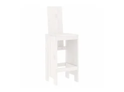 Banco* Cadeiras de bar 2 pcs 40x42x120 cm pinho maciço PT715614 Branco