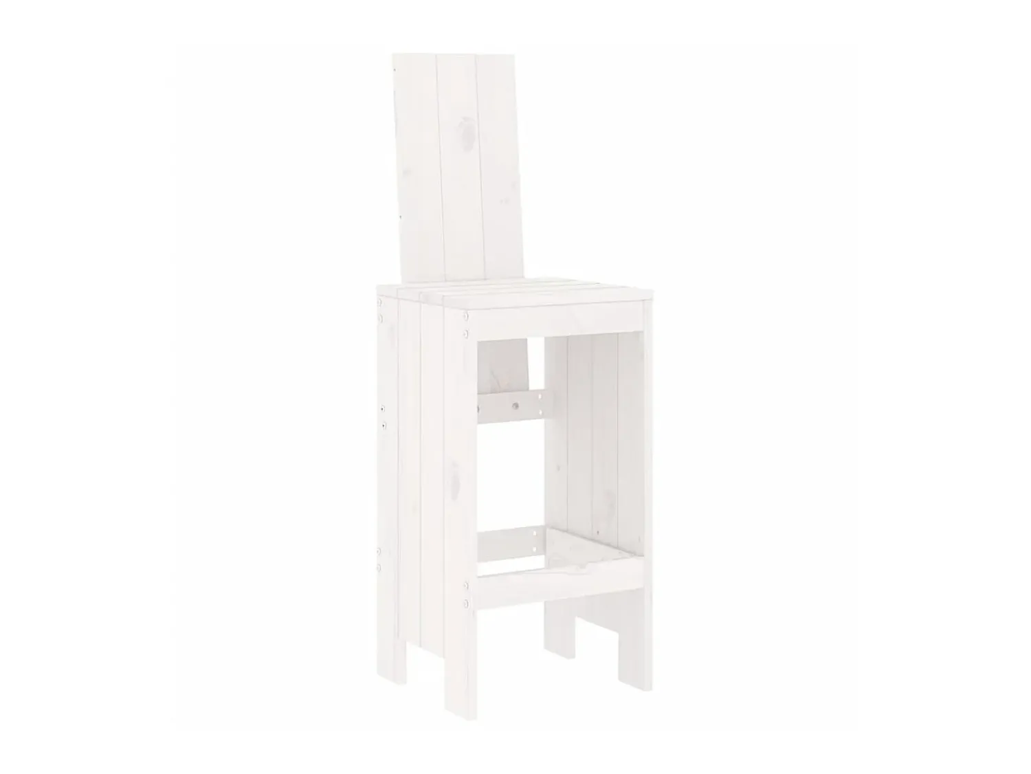 Banco* Cadeiras de bar 2 pcs 40x42x120 cm pinho maciço PT715614 Branco