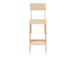 Banco* Cadeiras de bar 2 pcs 40x48,5x115,5 cm madeira de pinho maciça PT556342 Castanho