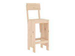 Banco* Cadeiras de bar 2 pcs 40x48,5x115,5 cm madeira de pinho maciça PT556342 Castanho